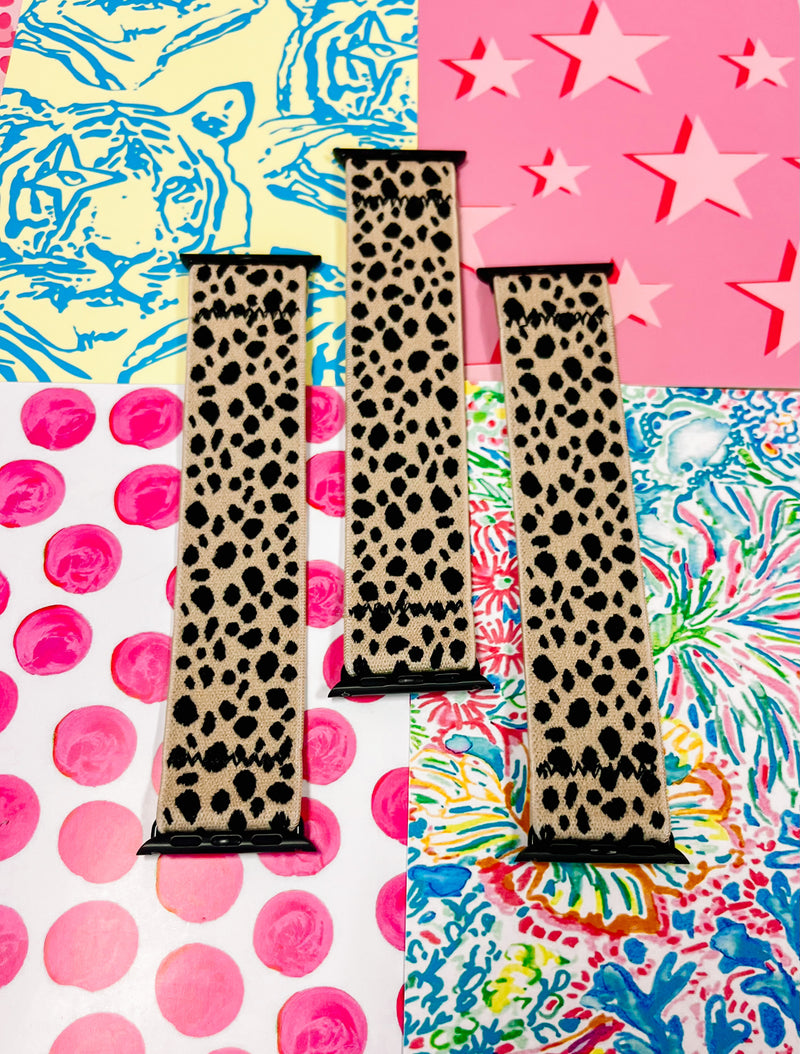 Spotted Cheetah Stretchy Watch Band The Crazy Cactus spotted-cheetah-stretchy-watch-band-the-crazy-cactus