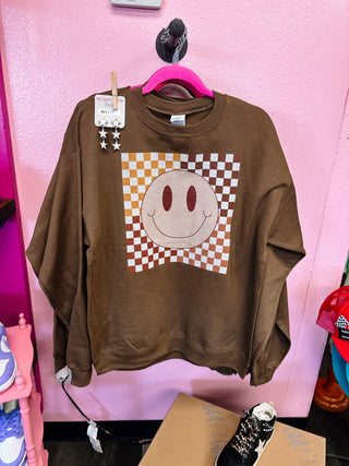 Brown Smiley Sweatshirt