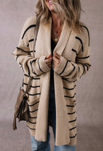 Tan w/Black Stripe Cardigan