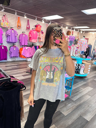 Grey Rock & Roll Oversized Graphic