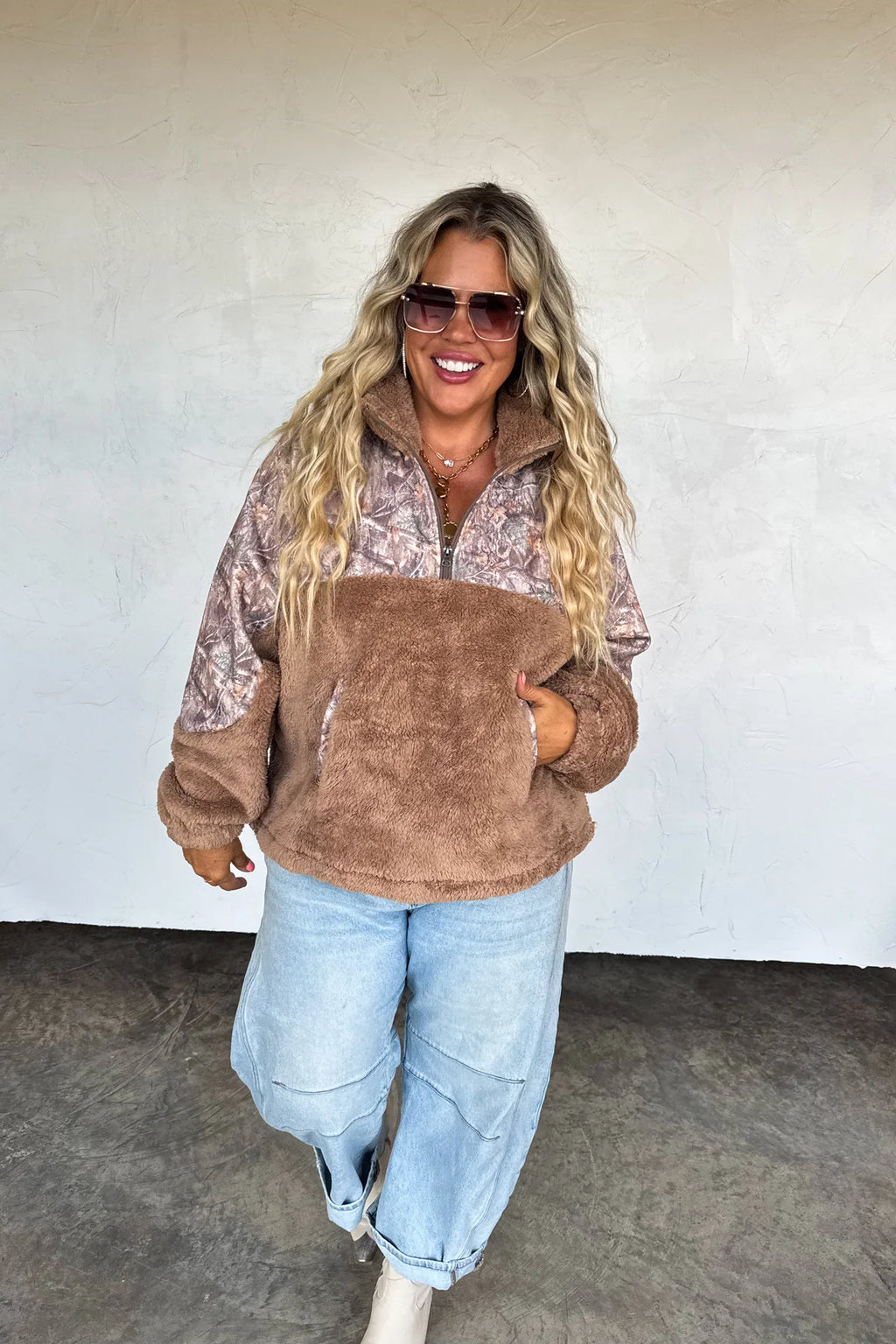 Camo Sherpa Pullover