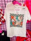 Checkered Merry & Bright Tee