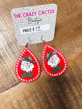 Ho Ho Ho Santa Earrings