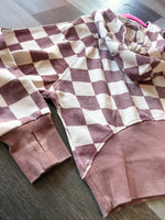 Tan Checkered Hoodie