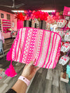 Large Poppin Pink Zipper Pouch