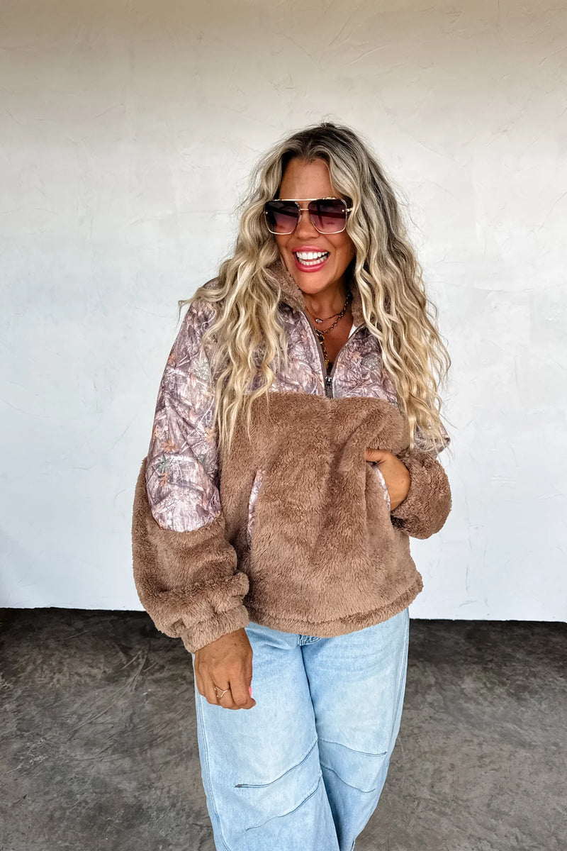 Camo Sherpa Pullover