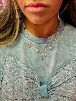 Bow Charm Necklace