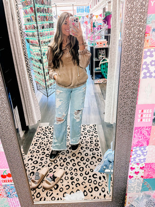 Light Wash Vintage Flare Distressed Jeans