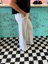 Wide Leg Fleece Sweats- Heather Grey