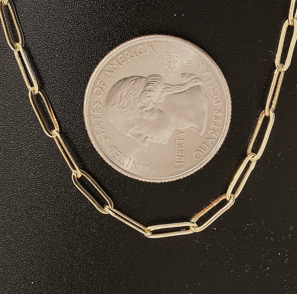 Silver Paper Clip Necklace