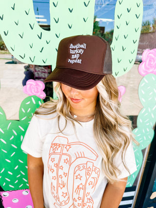 Football Turkey Nap Trucker Hat