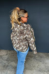 Puffer Pullover In Camo