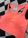 Padded Athletic Sports Bra- Neon Coral