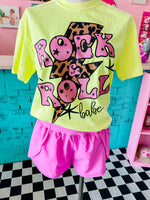 Neon Rock & Roll Babe Graphic (3-4 DAY TAT TIME)