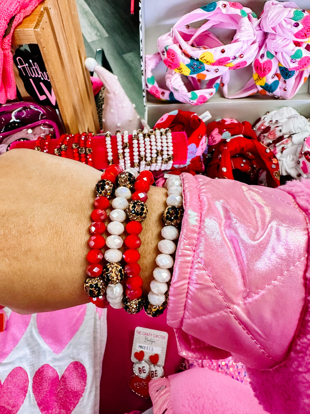 Valentine Beaded Bracelets With Leopard