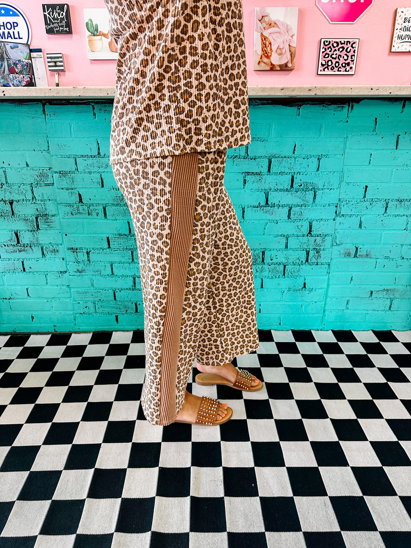 Leopard Ribbed Matching Set