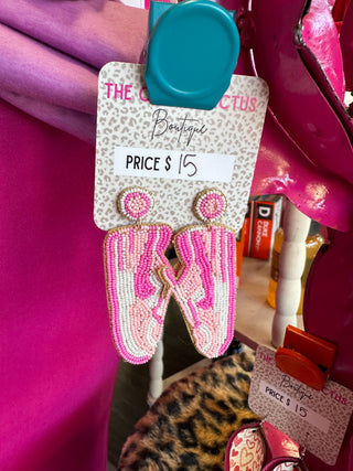 Pink Sneaker Earrings