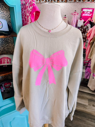 Pink Bow Sweatshirt