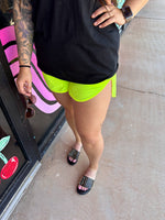 Windbreaker Running Shorts- Neon Yellow