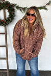 Puffer Pullover In Cheetah