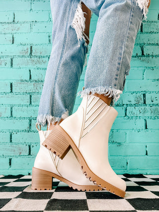 Cooler Weather Booties- Bone