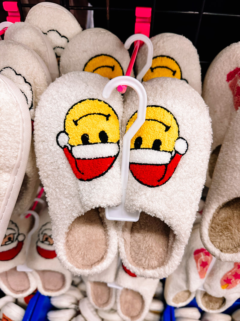 Smiley Christmas Slippers