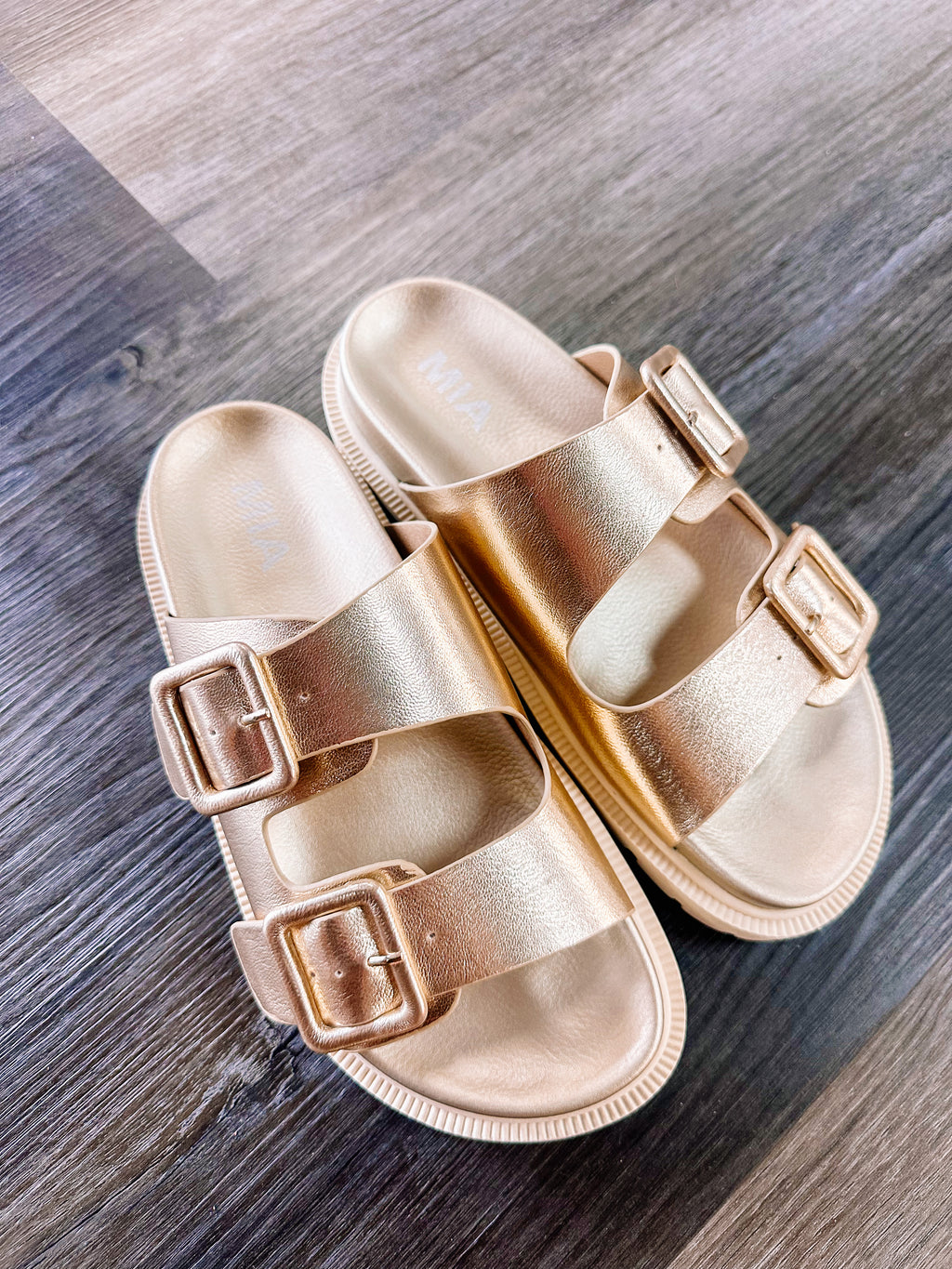 Gold Metallic Sandals