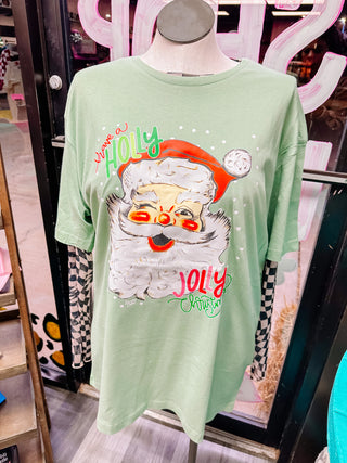 Holly Jolly Christmas Santa Tee