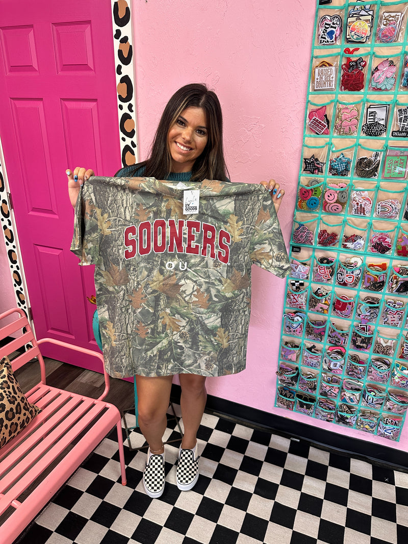 Camo Licensed OU Graphic Tee