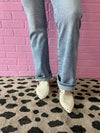 Studded Mules -White