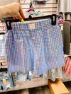 Baby Blue Gingham Boxer Shorts