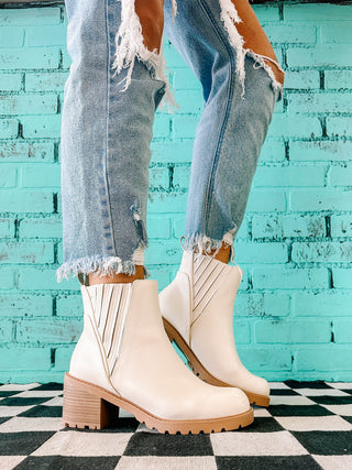 Cooler Weather Booties- Bone