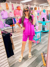 Matching Biker Shorts Set- Grape