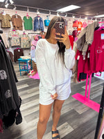 Embroidered Bow Pullover Matching Set