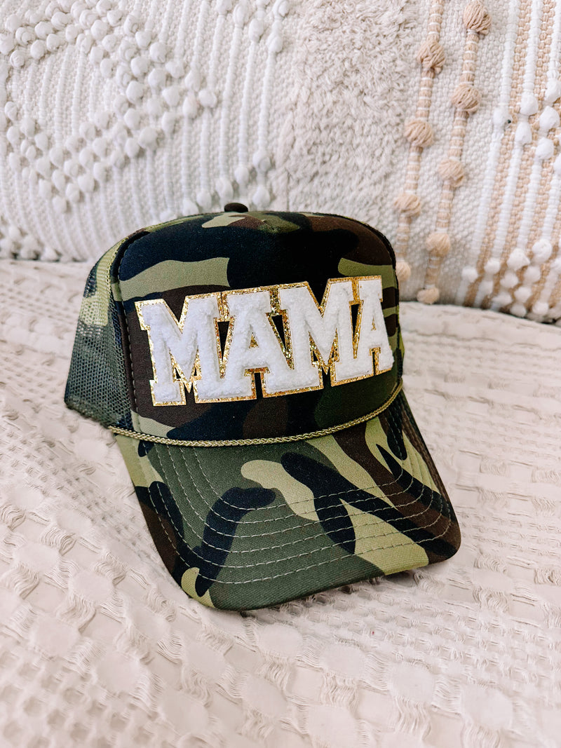 Camo Mama Chenille Trucker