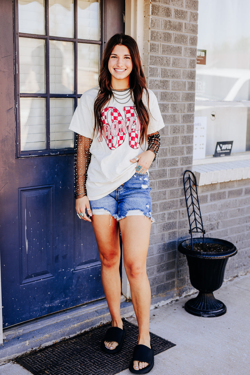 Licensed Checkered OU Graphic Tee