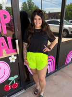 Windbreaker Running Shorts- Neon Yellow