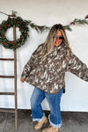 Puffer Pullover In Camo