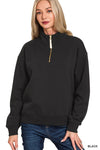 Half Zip Pullover- Black