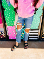 Risen High Rise Crop Straight Jeans