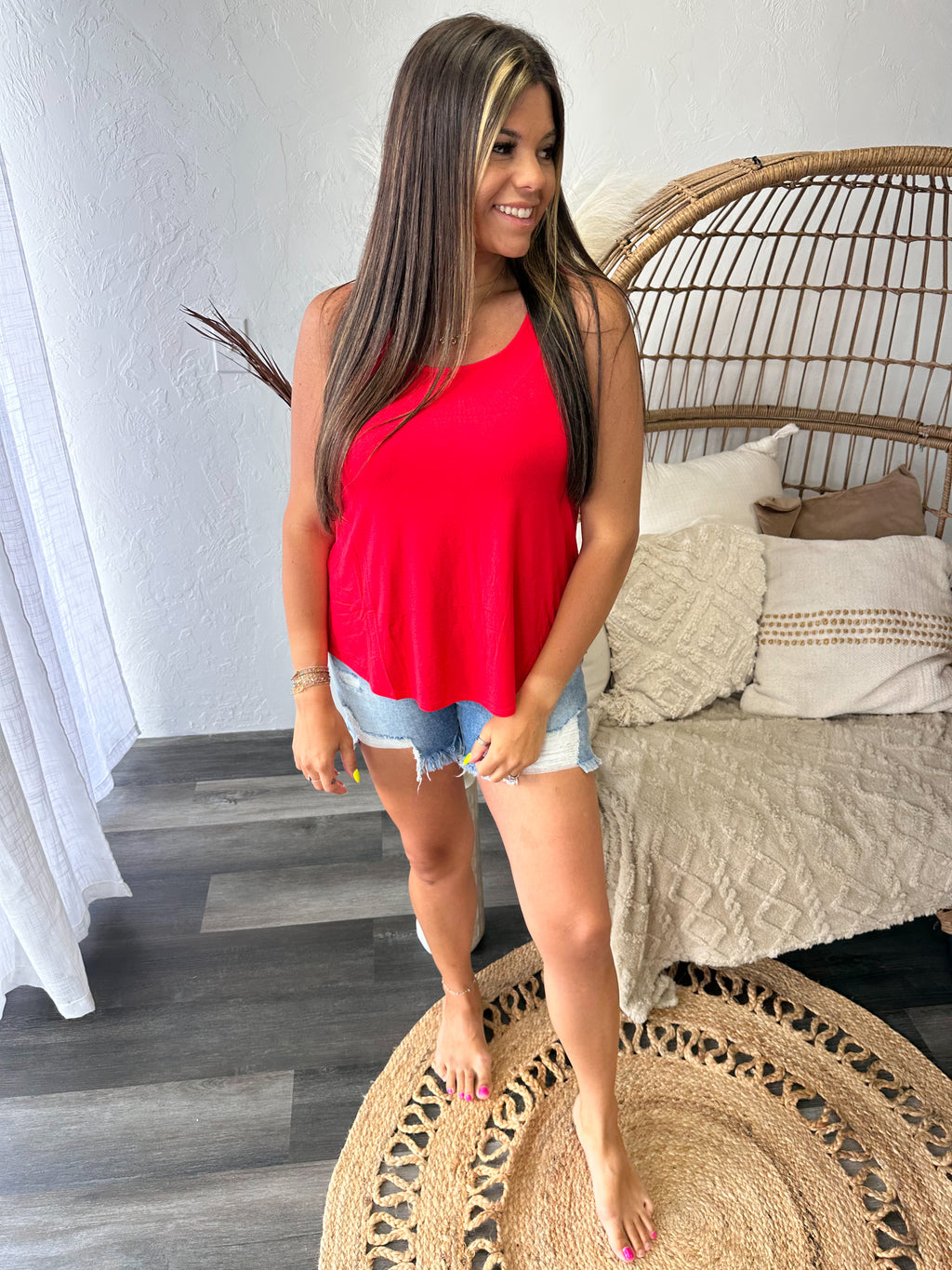 Flowy Tank-Red