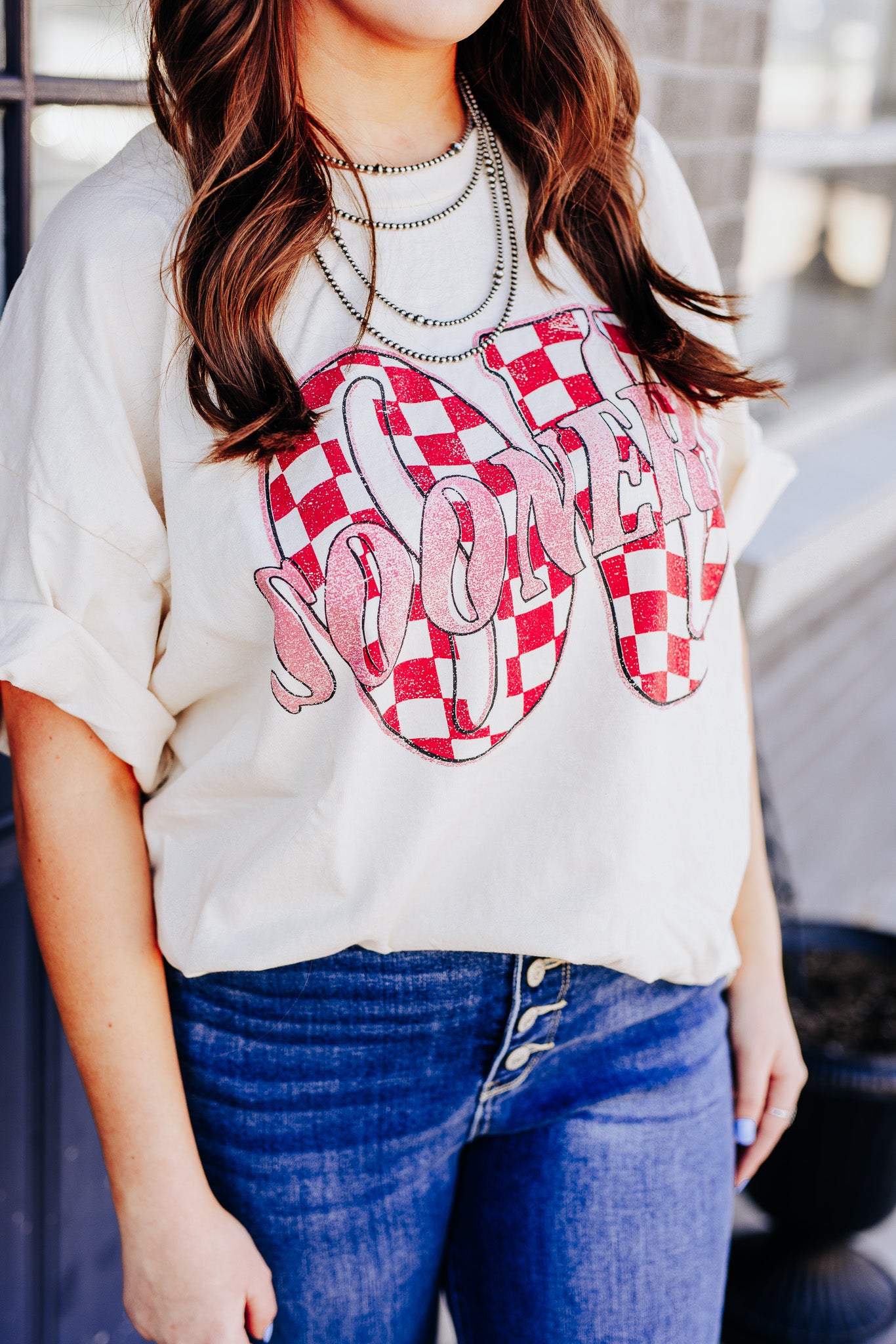 Licensed Checkered OU Graphic Tee – The Crazy Cactus