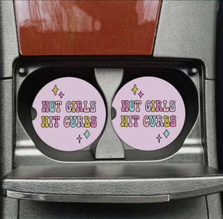 Hot Girls Hit Curbs Car Coasters