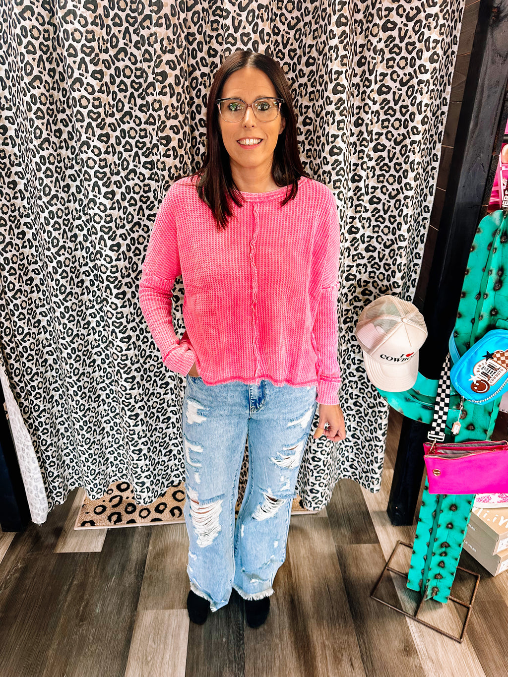 Light Wash Vintage Flare Distressed Jeans