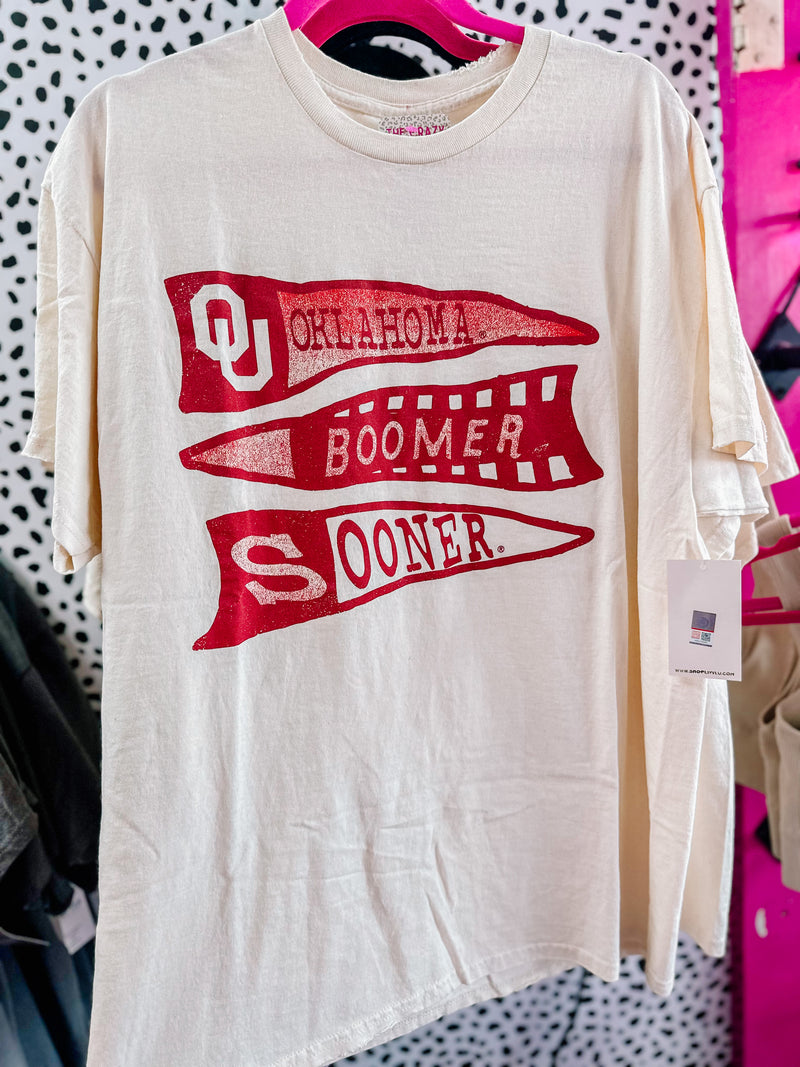 Licensed OU Pennant Flag Graphic Tee