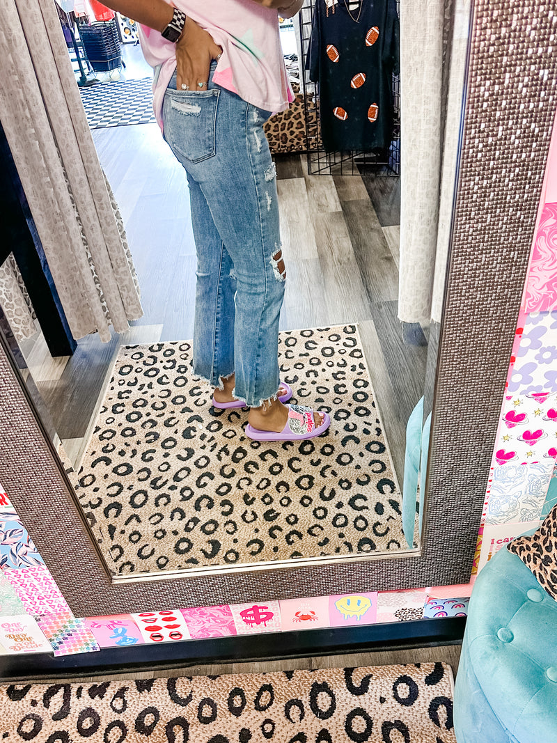Risen High Rise Ankle Flare Jeans
