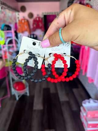 Beaded Hoops