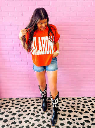 Orange Oklahoma Top