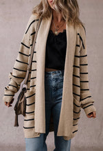 Tan w/Black Stripe Cardigan