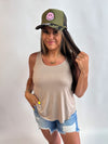 Flowy Tank-Ash Mocha